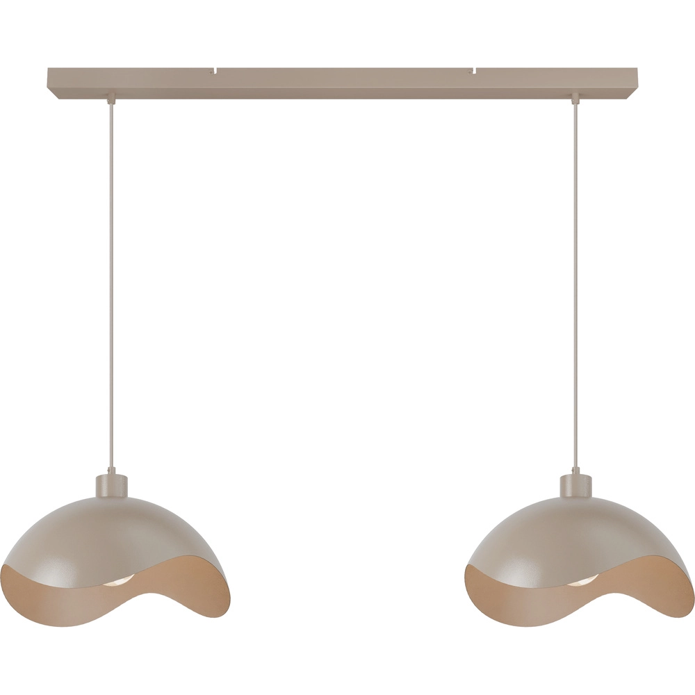 Lampe suspendue de bureau Volta 2x Ø40cm - sable