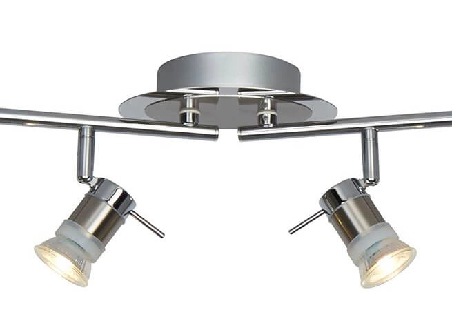 Spot monté en surface pour salle de bain Aries 4 gris clair Searchlight 5053423076942