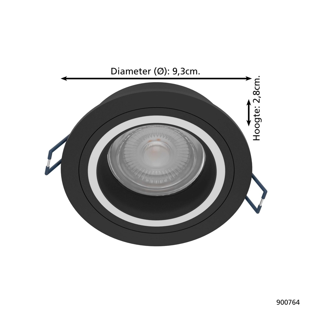 Tache en retrait Zigbee Carosso-Z Noir - rond