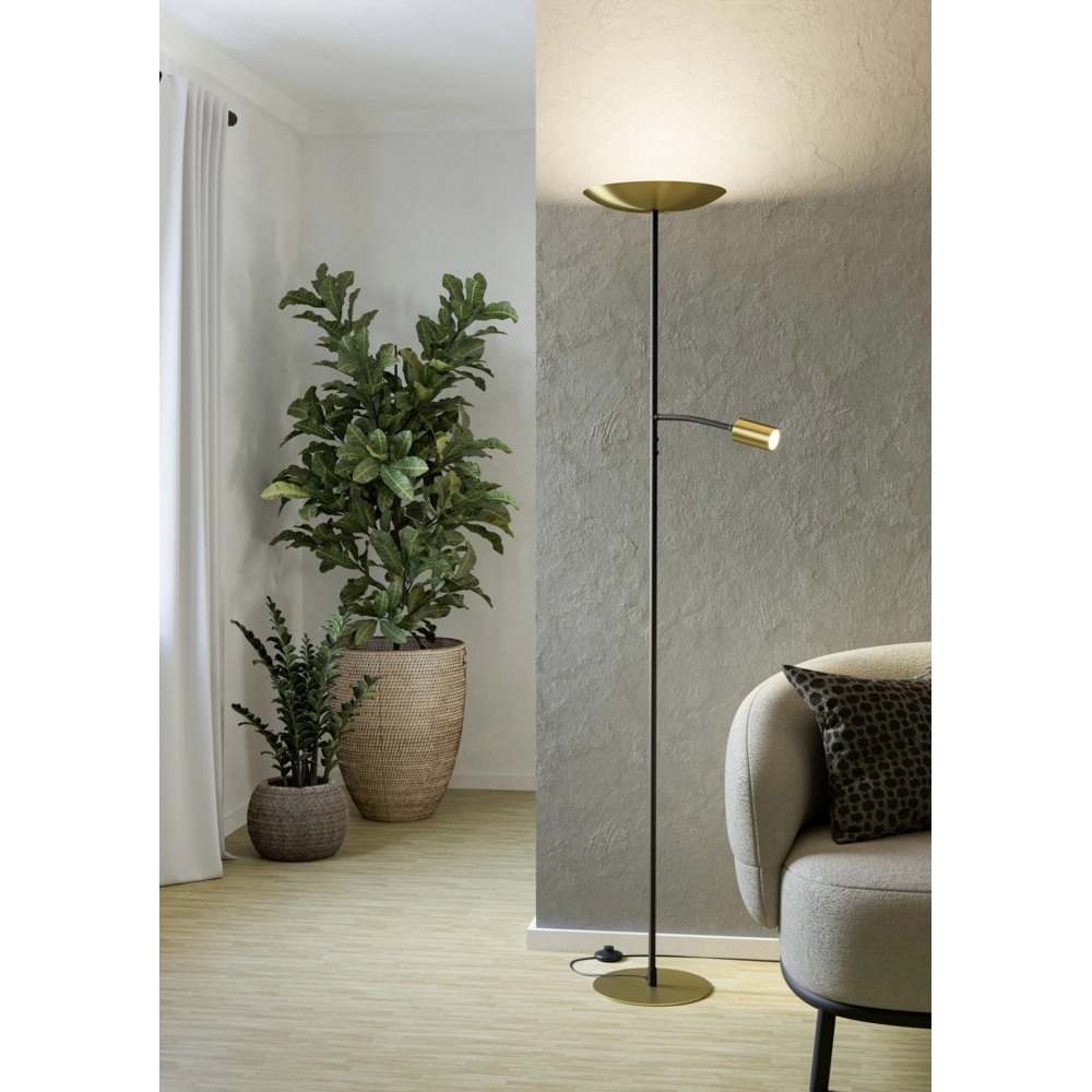 Lampadaire Conivarino Or avec noir Eglo 9008606356591