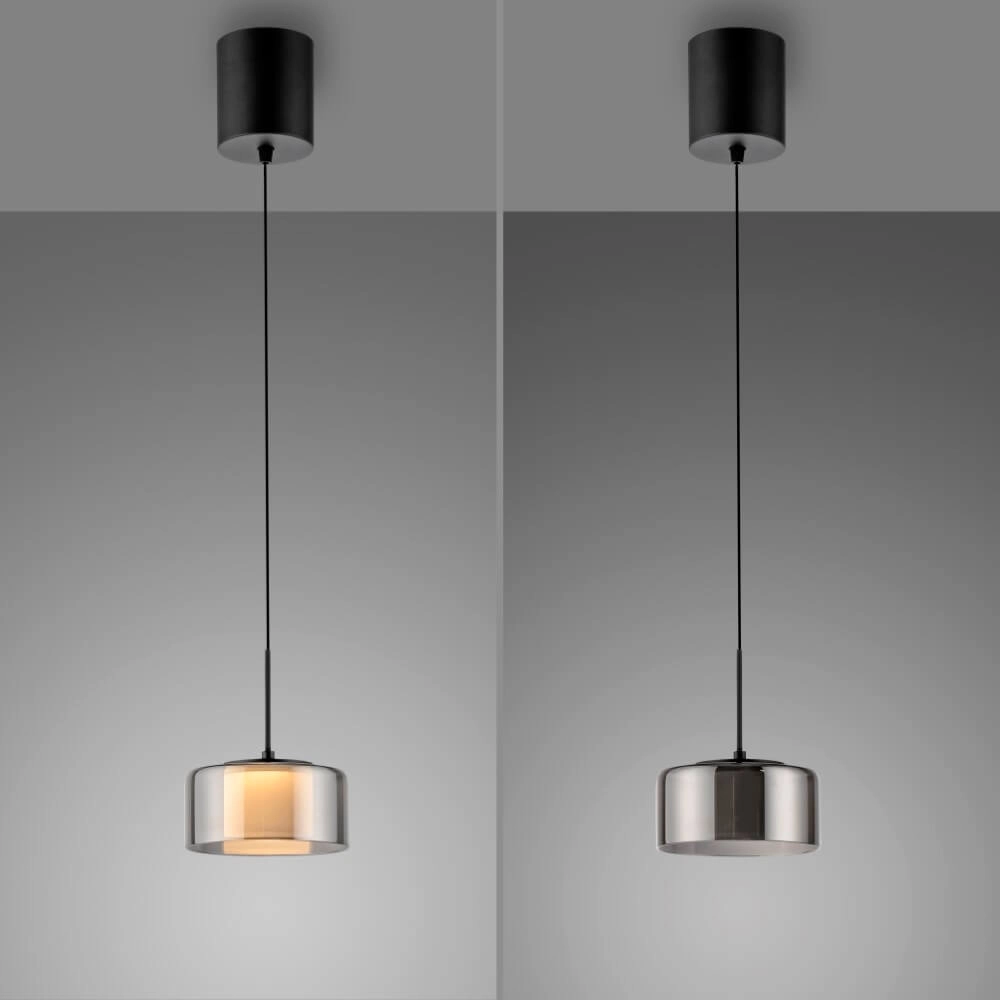 Lampe suspendue noire Rika moderne Paul Neuhaus 4012248383063