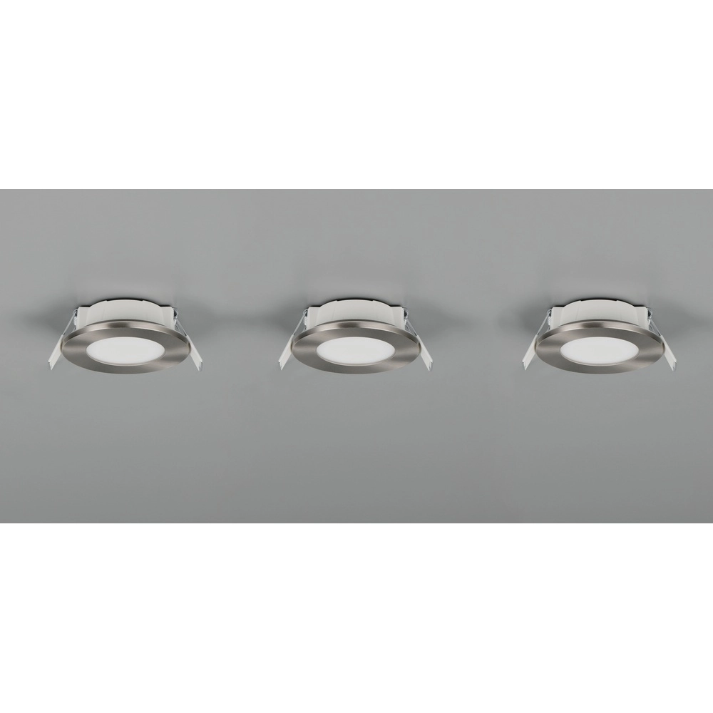 Lot de 3 spots encastrés Himal nickel IP65 Trio 4017807663808