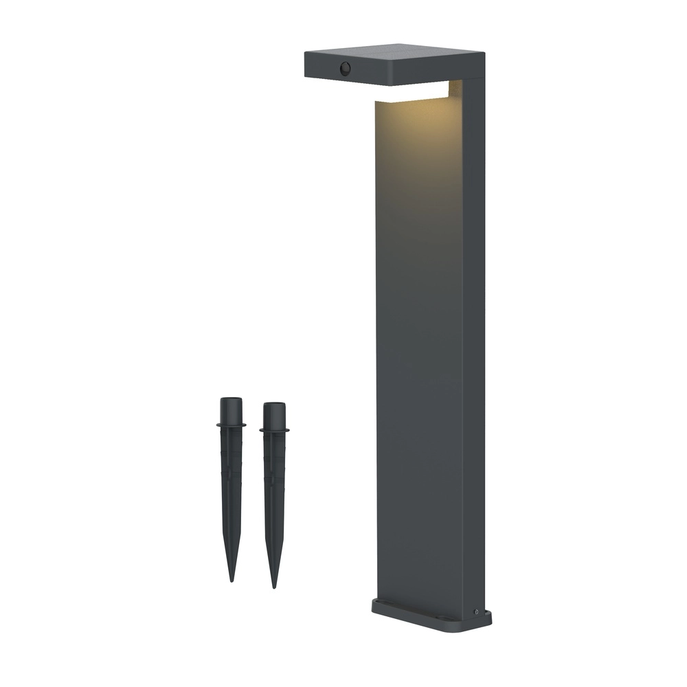 Lampe de jardin hybride Dawson noir