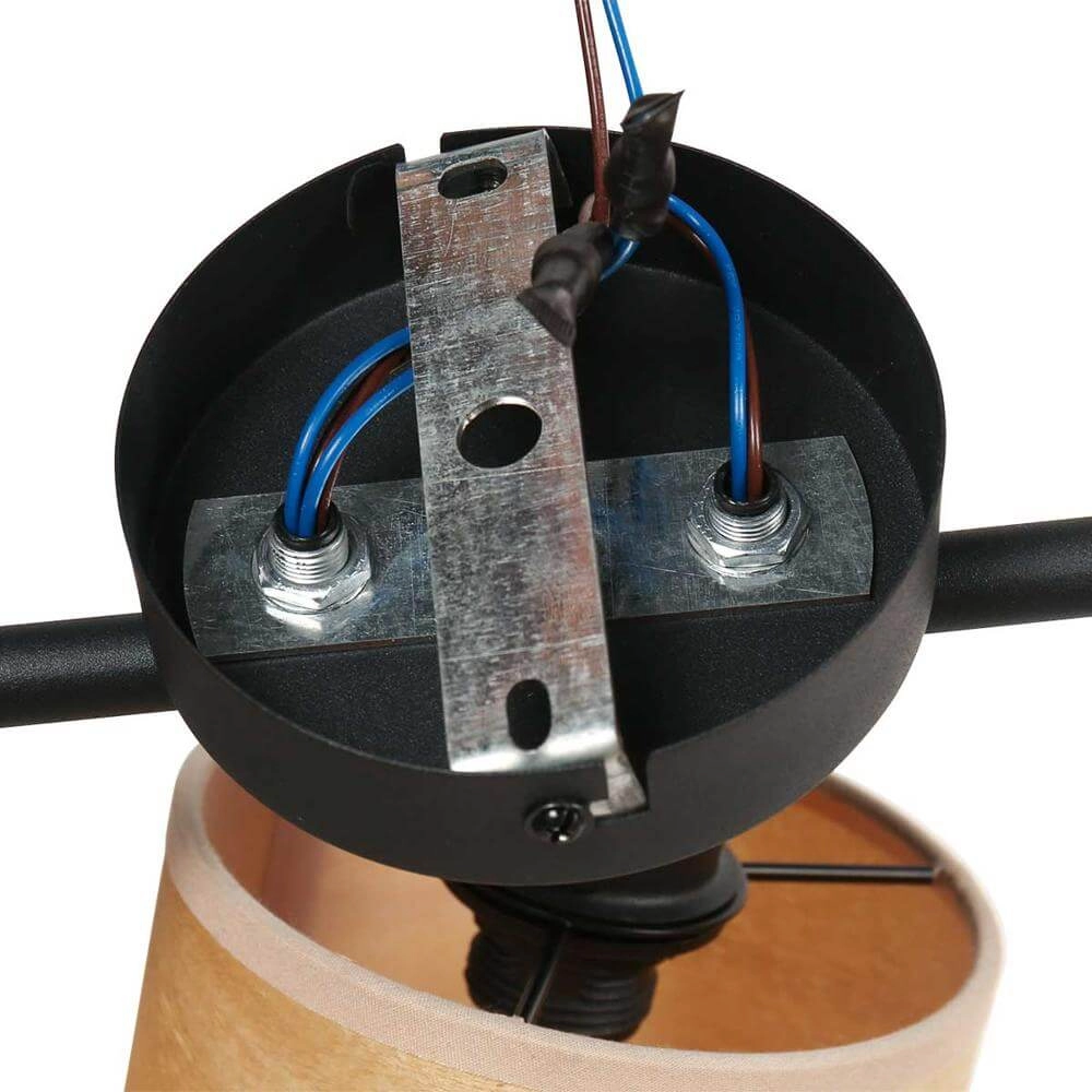 Plafonnier Bambus Noir avec bambou 3 lumières Steinhauer 8712746171426