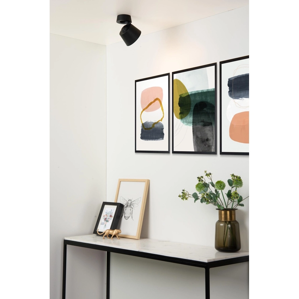 Projecteur de plafond Trigono Noir simple Lucide 5411212093110