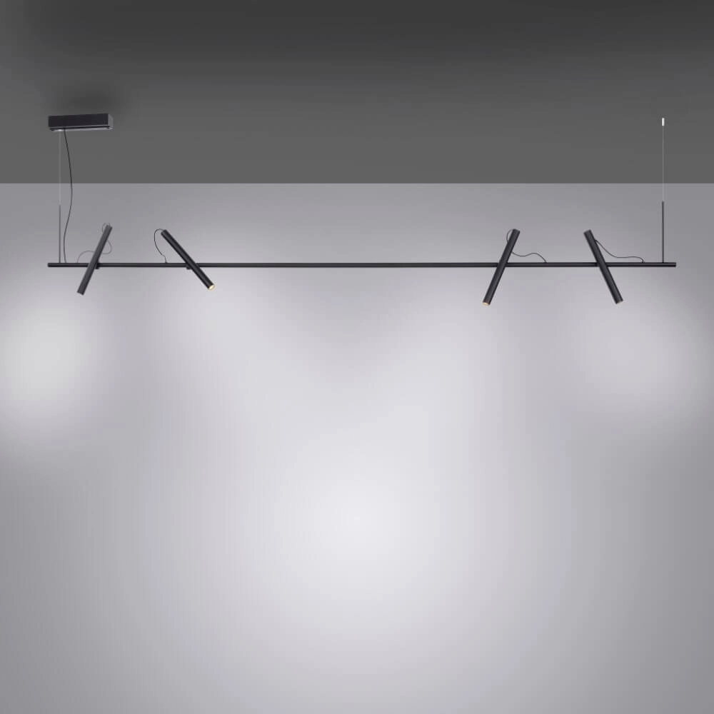 Lampe suspendue design Pure Tutua noir Paul Neuhaus 4012248365540