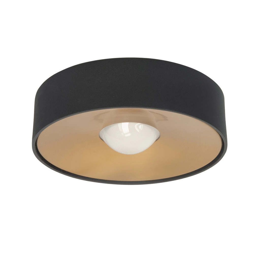Plafonnier Bright noir avec laiton Ø 15cm Plafonnier Bright noir avec laiton Ø 15cm
