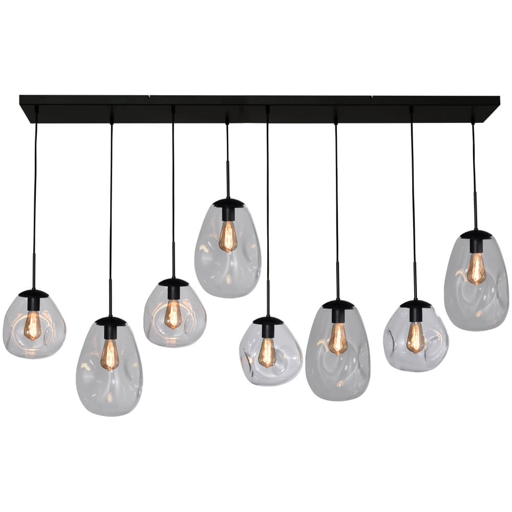 Lampe suspendue Lava 8x verre transparent Lampe suspendue Lava 8x verre transparent