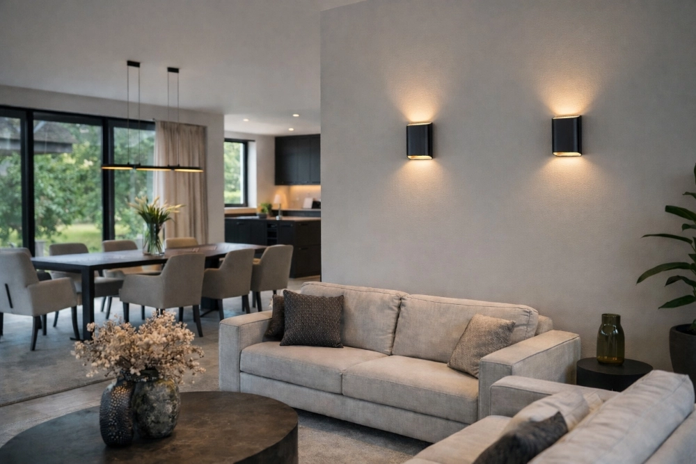 Lampe murale Diaz L noir/champagne Artdelight 8720701103863