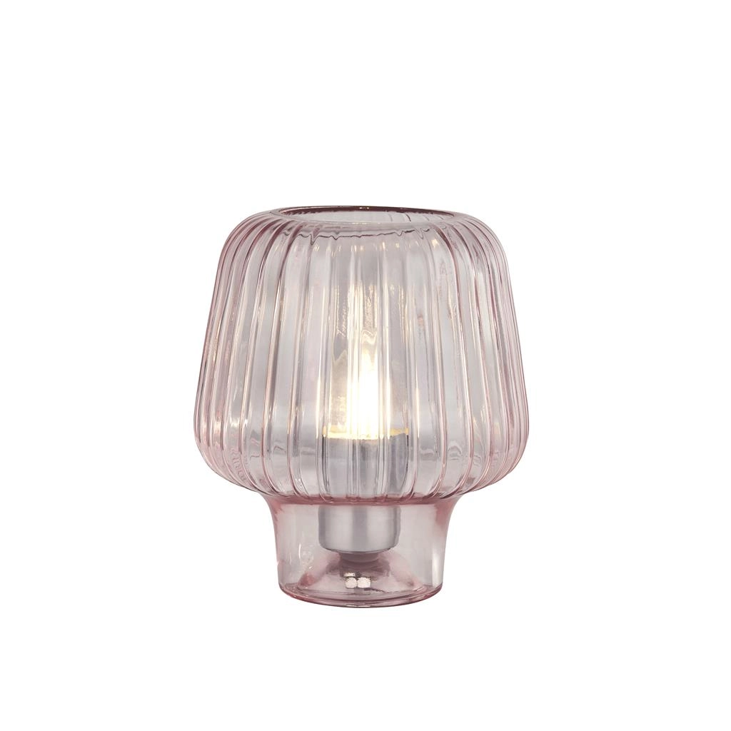 Lampe de table rose Aria verre Lampe de table rose Aria verre