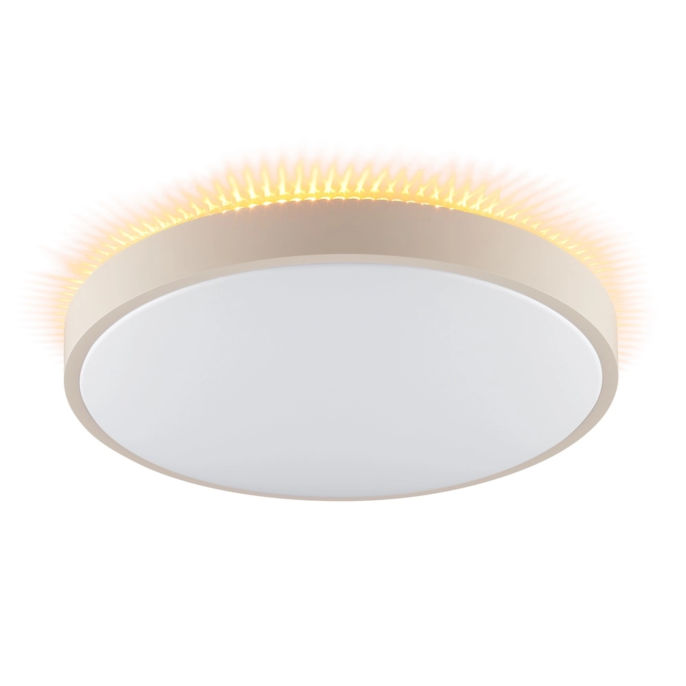 Éclairage de plafond Solistra brun sable avec Ø blanc 44,5 cm Brilliant 4004353478994