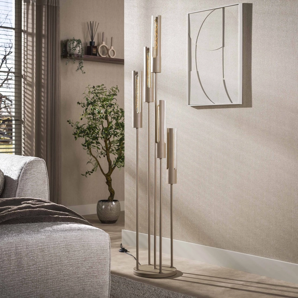 Lampe sur pied 5L Tube sable - E27 Lyora 8716803511323