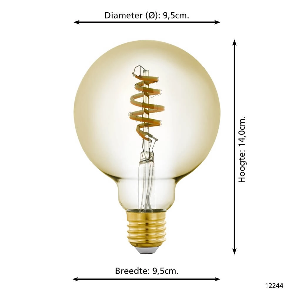Ampoule de lampe LED Zigbee - E27 - 4.9 watt - 2200-6500K - G95 Eglo 9002759122447