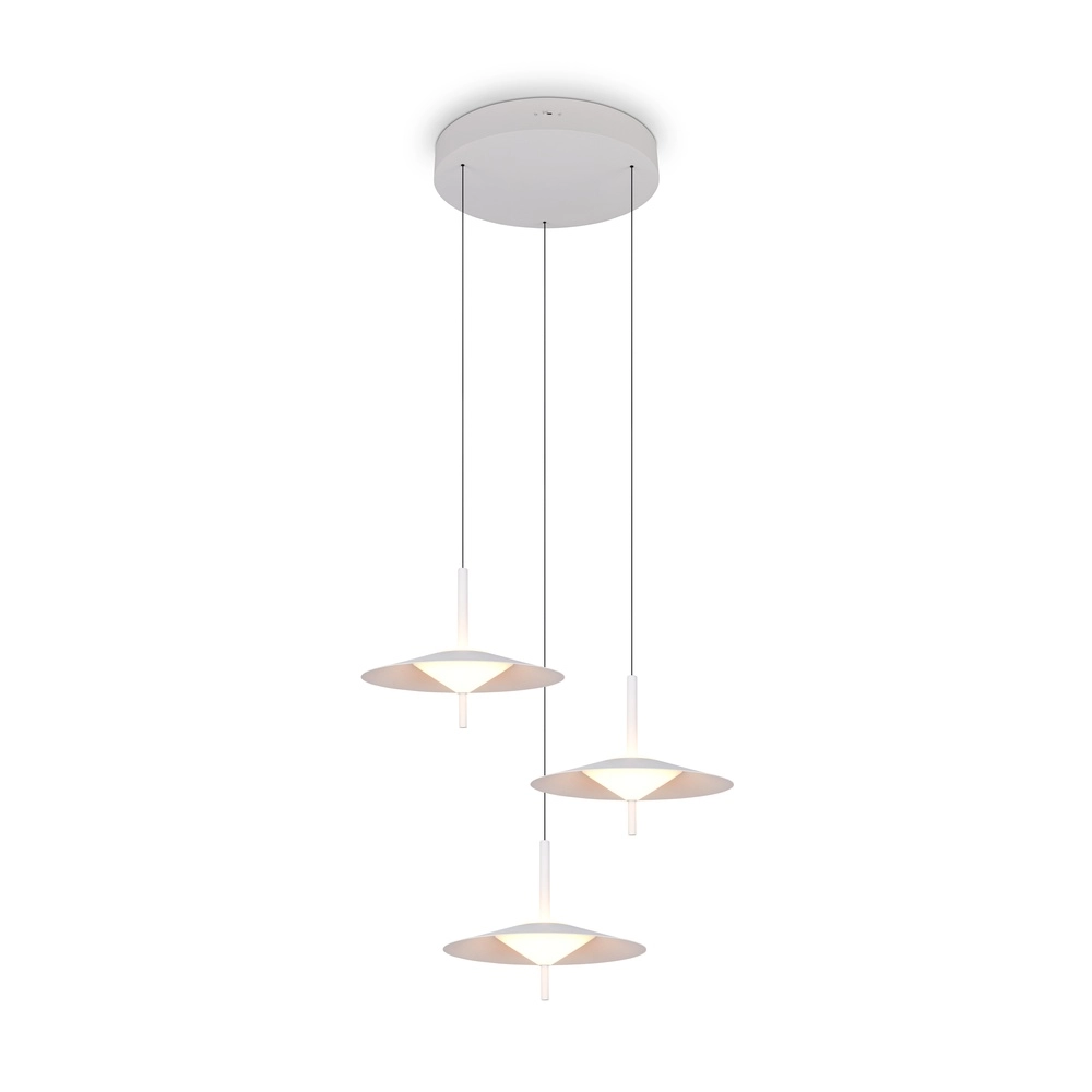 Lampe pendante de conception Amalo Blanc à 3 lumières rond Ø 67 cm