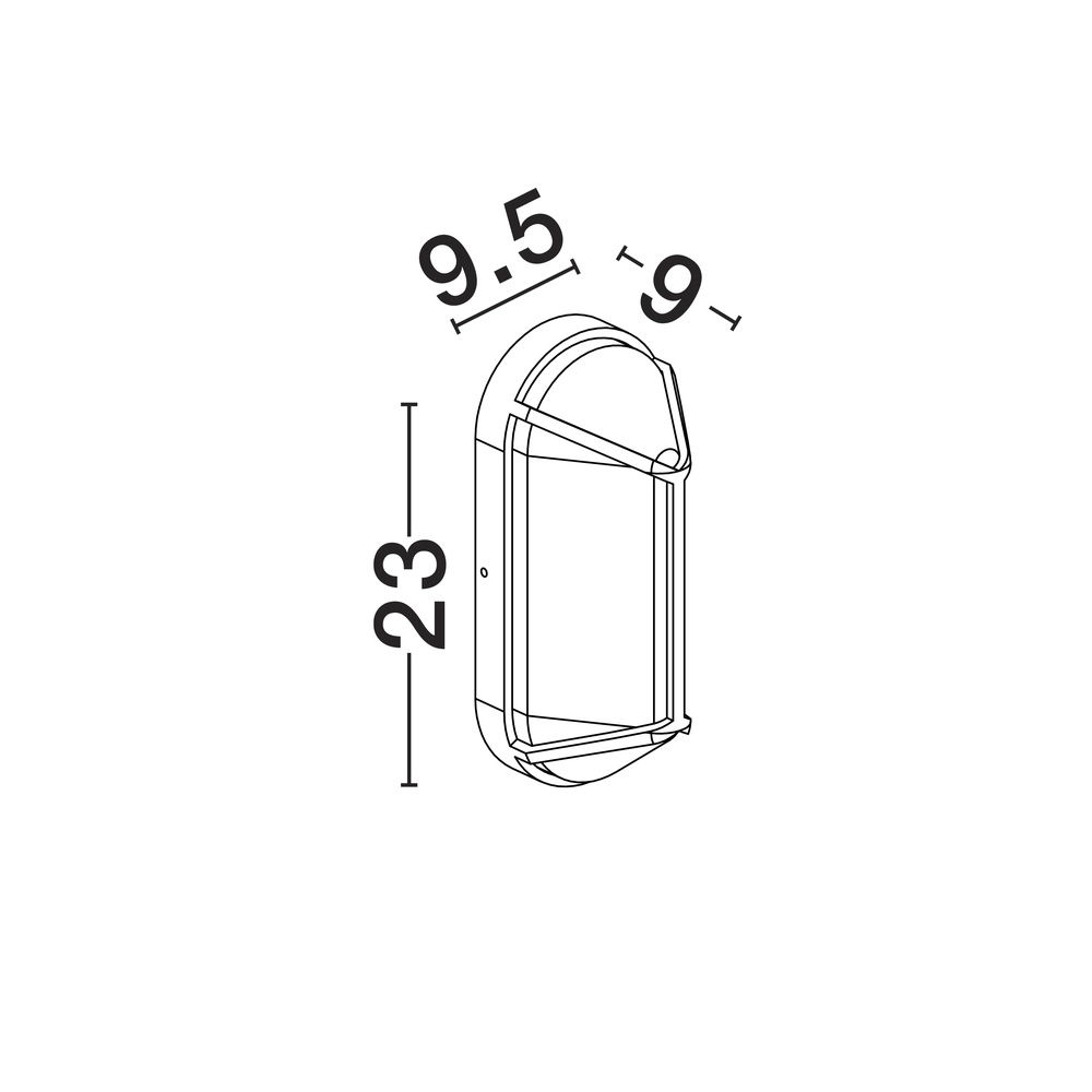 Applique murale Amel Anthracite classique Lyora 5212017477248