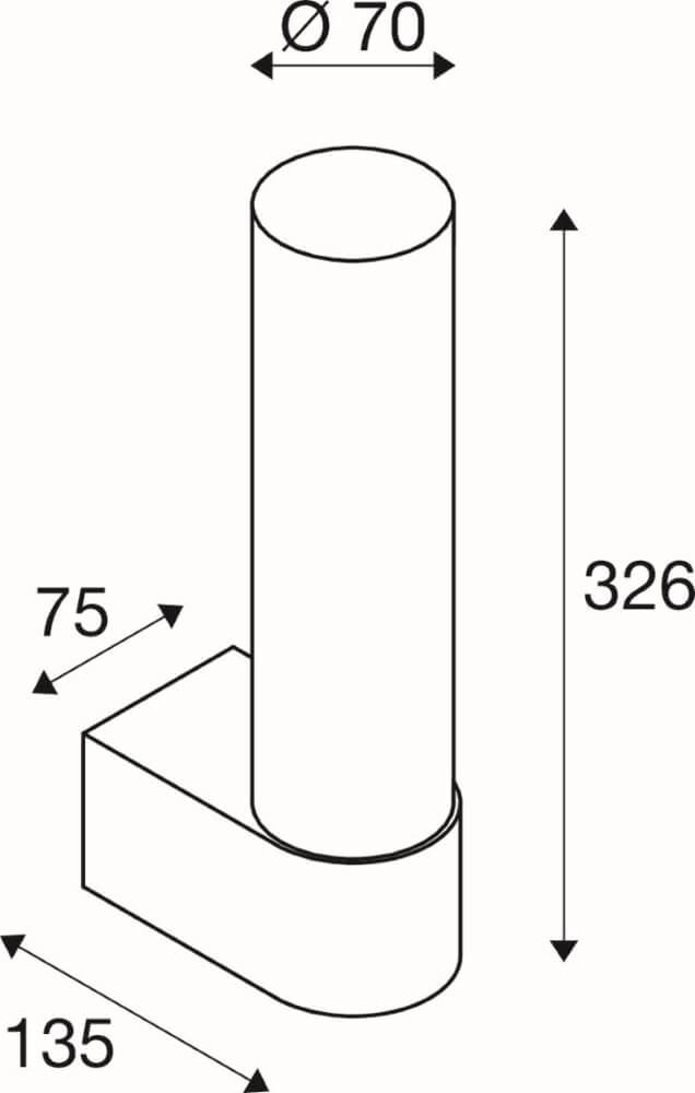 Applique de salle de bain Lygant Single noir SLV 4024163280679