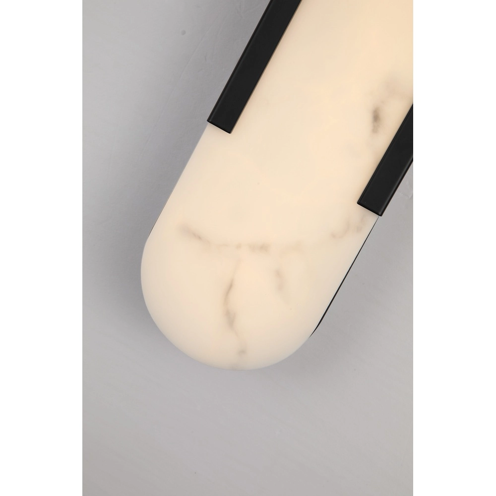 Applique murale Opaline noir 35cm Searchlight 5053423300740