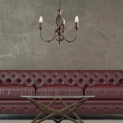 Lustre antique Zanzibar 3 lumières Searchlight 5013874189677