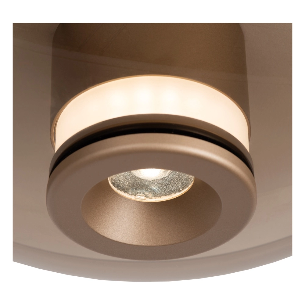 Lumière LED de plafond Santiago Ø 23cm - champagne avec verre ambré Premium by Lucide 5411212221889