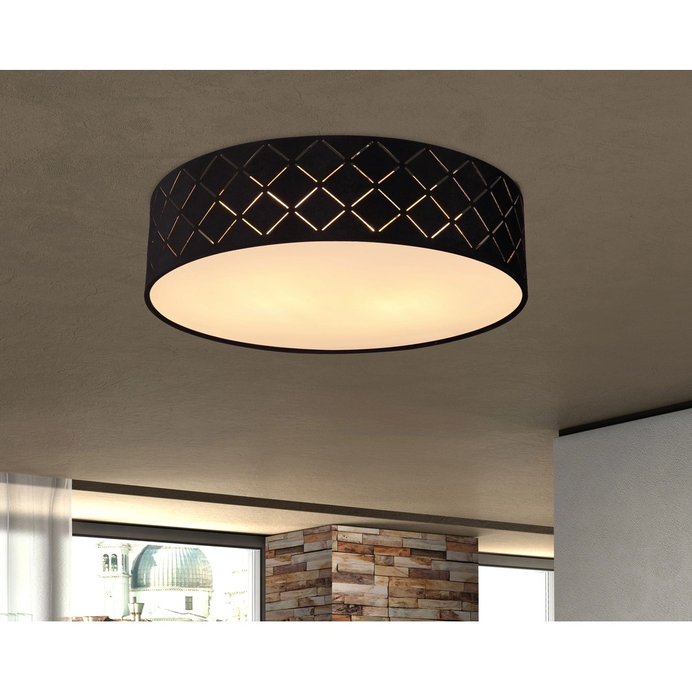 Lampe de plafond Varios Ø 38cm noir Globo 9007371396757