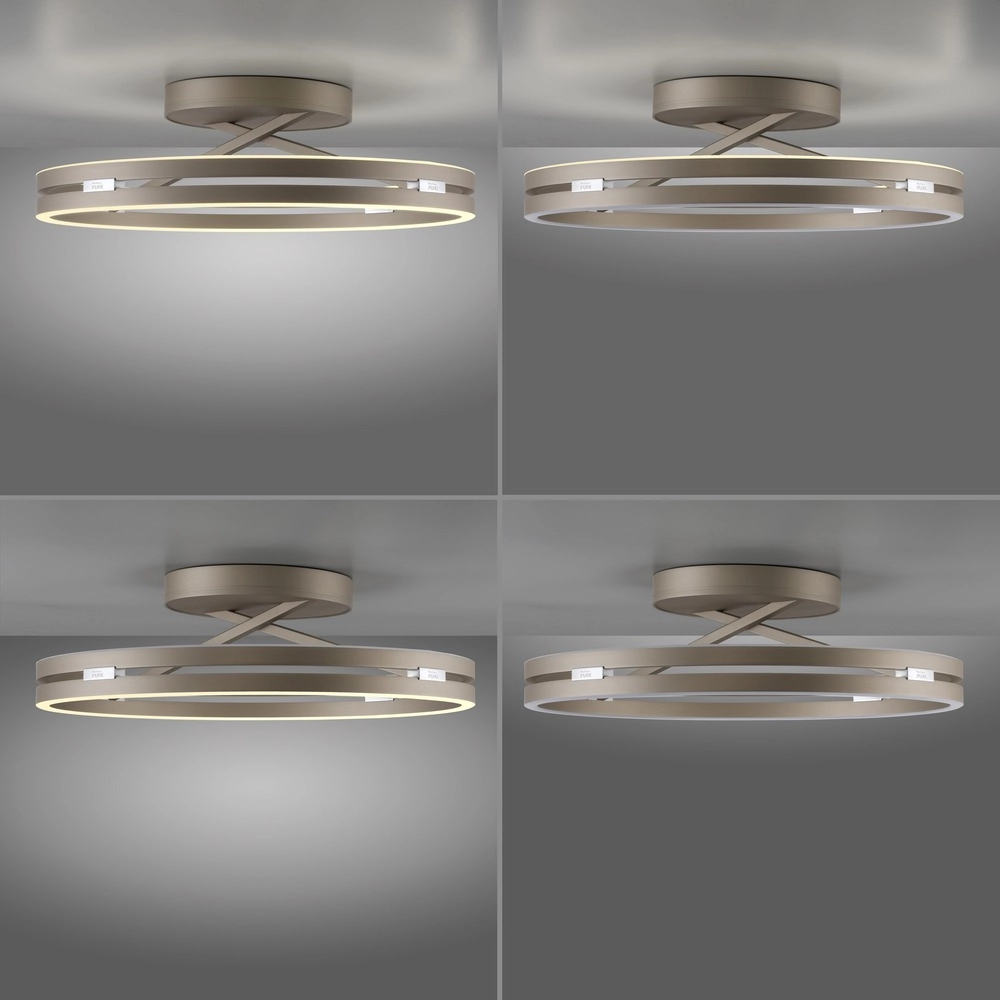 Lumière LED de plafond Pure Loop Ø 60 cm - bronce Paul Neuhaus 4012248398340