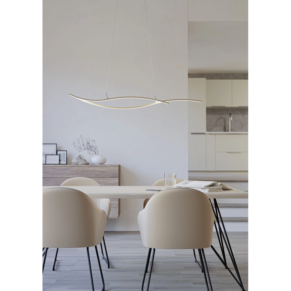 Suspension LED Grisolia 115 cm - aspect bois Eglo 9008606316182