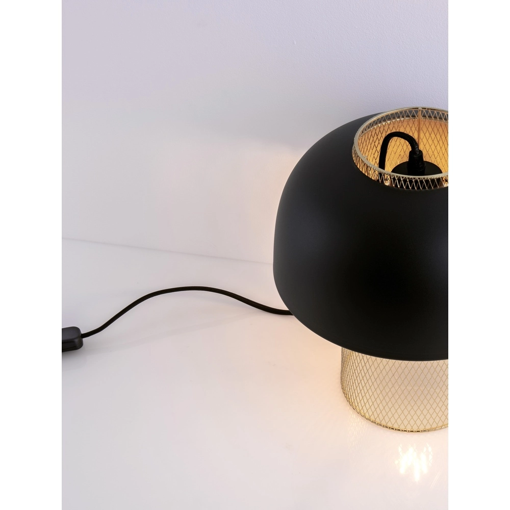 Lampe de table Sqube noir avec or Lyora 5212017454782