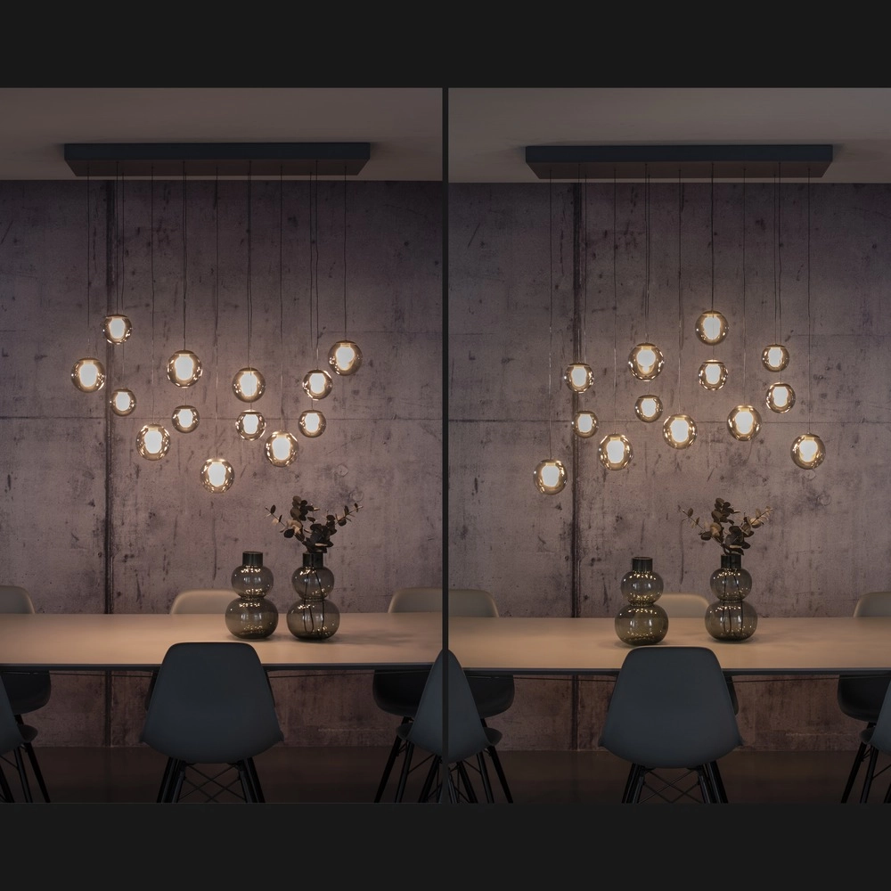 Lampe suspendue à 13 lumières Pure Popup Gris mystique Paul Neuhaus 4012248398302