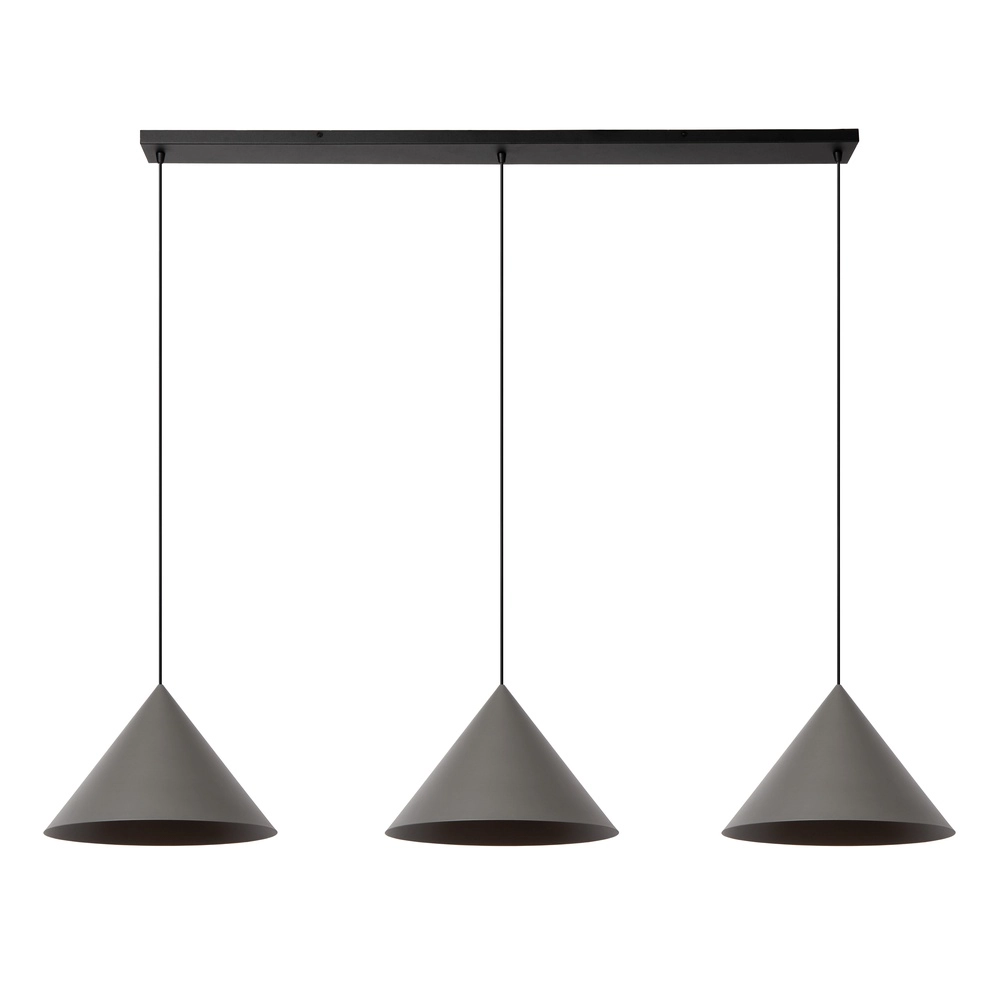 Lampe pendante à 3 lampes Spitze gris Lucide Vibes 5411212212184