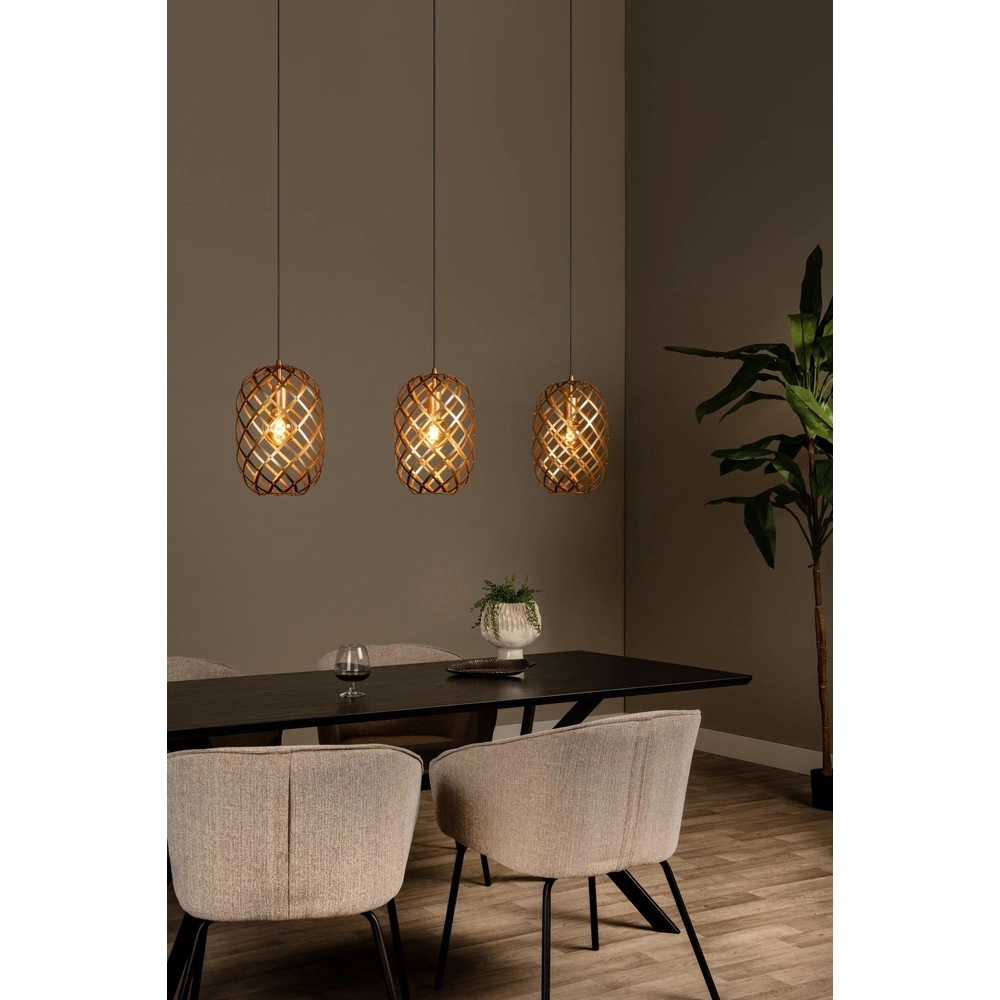 Lampe pendante à 3 lampes Wolfram Or Lucide 5411212211453