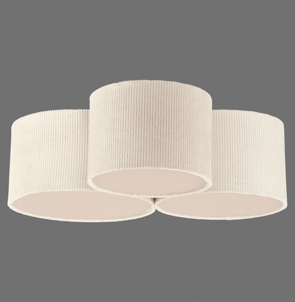 Plafonnier 3 lumières Green Duro couleur sable Just Light 4043689005917