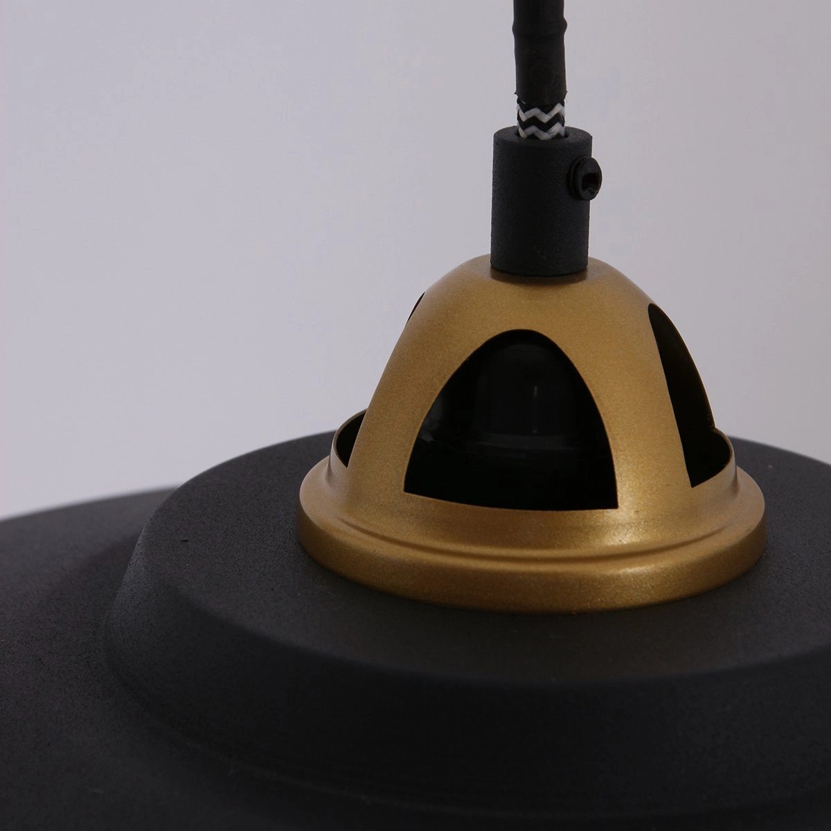 Lampe à suspension Mexlite noir avec de l'or Steinhauer 8712746114706