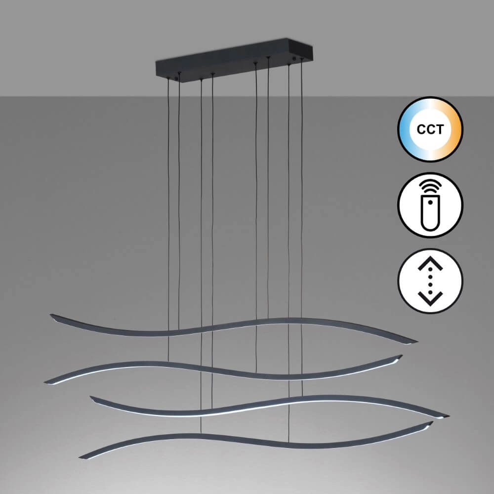 Lampe suspendue design Fisk noir Fischer & Honsel 4003694610421