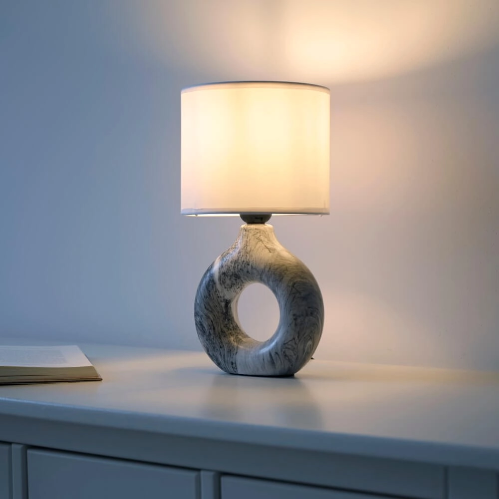 Lampe de table Carara gris Just Light 4043689004835