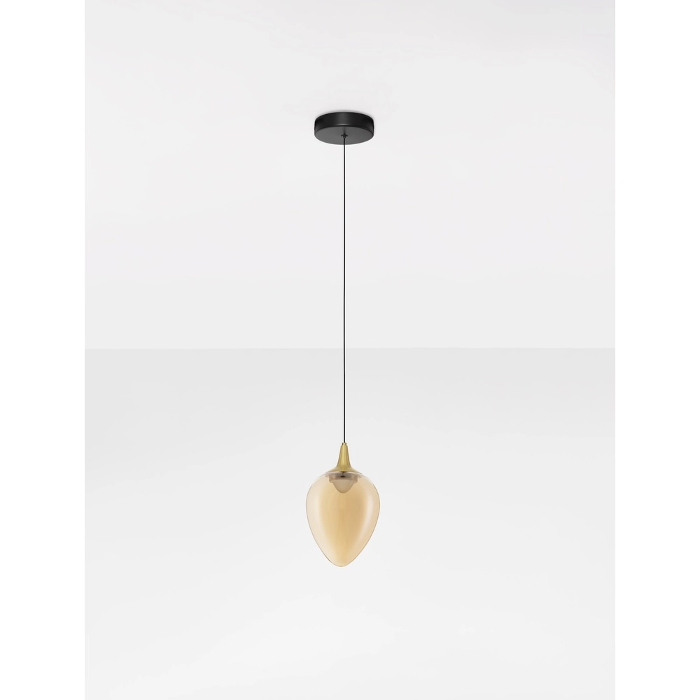 Suspension Nali 1 verre ambré clair Lyora 5212017477750