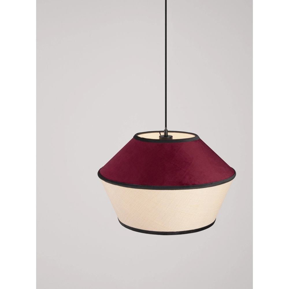 Lampe suspendue Veliss Blanc avec un rouge bordeaux Lyora 5212017493835