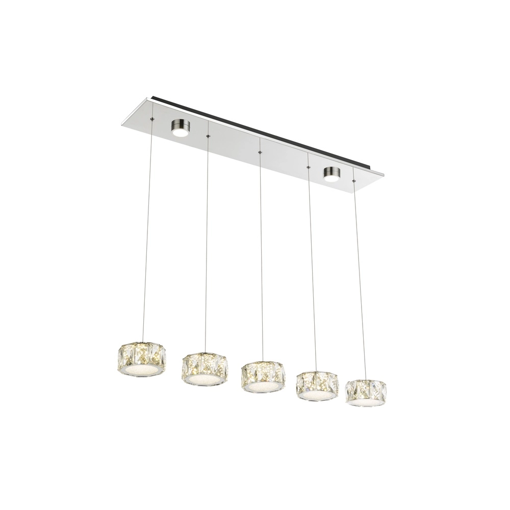 Lampe suspendue à 4 lumières Amur Chrome