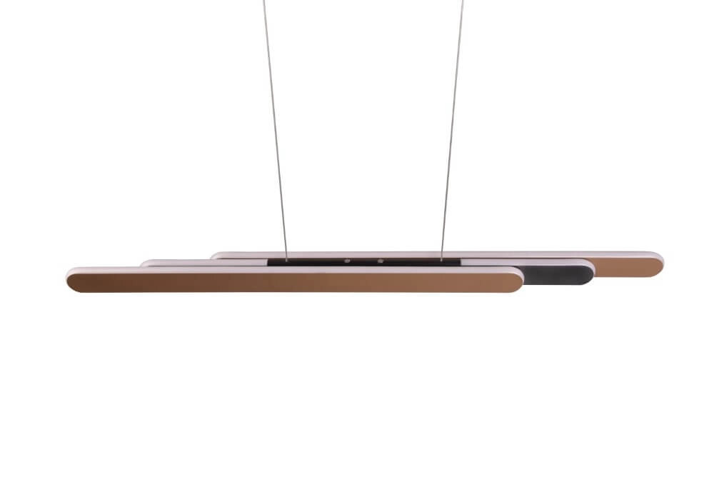 Lampe suspendue Helios 130cm marron Trio 4017807577815