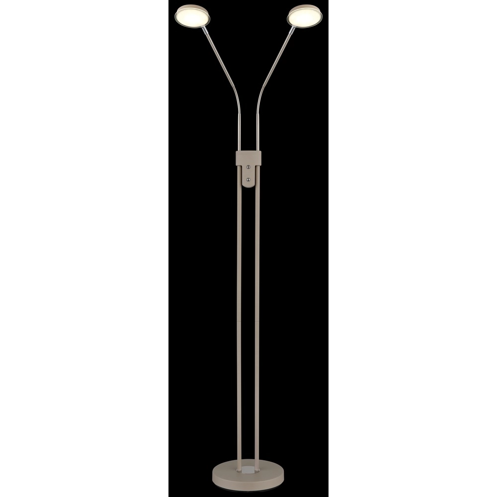 Lampe de lecture à deux lumières Silvio brun sable Globo 9007371584048