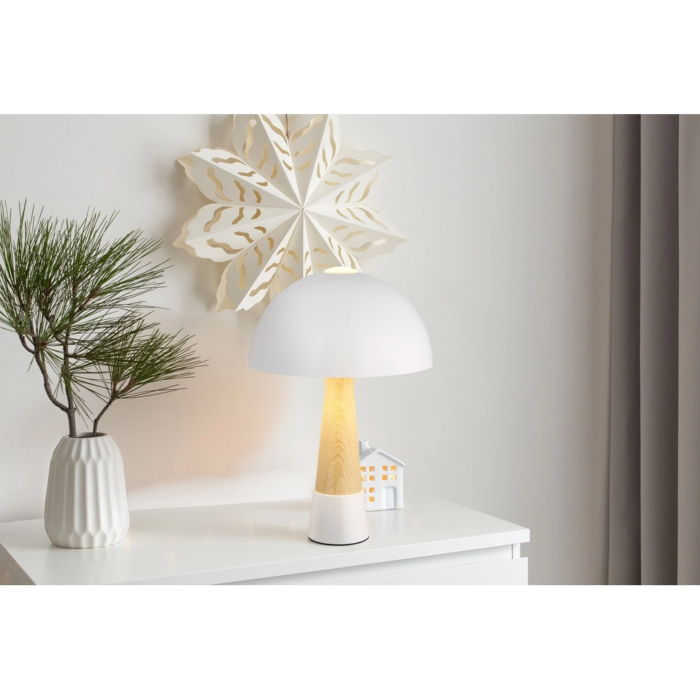 Lampe de table unique Paulin Ø 25 cm brun sable Globo 9007371519804