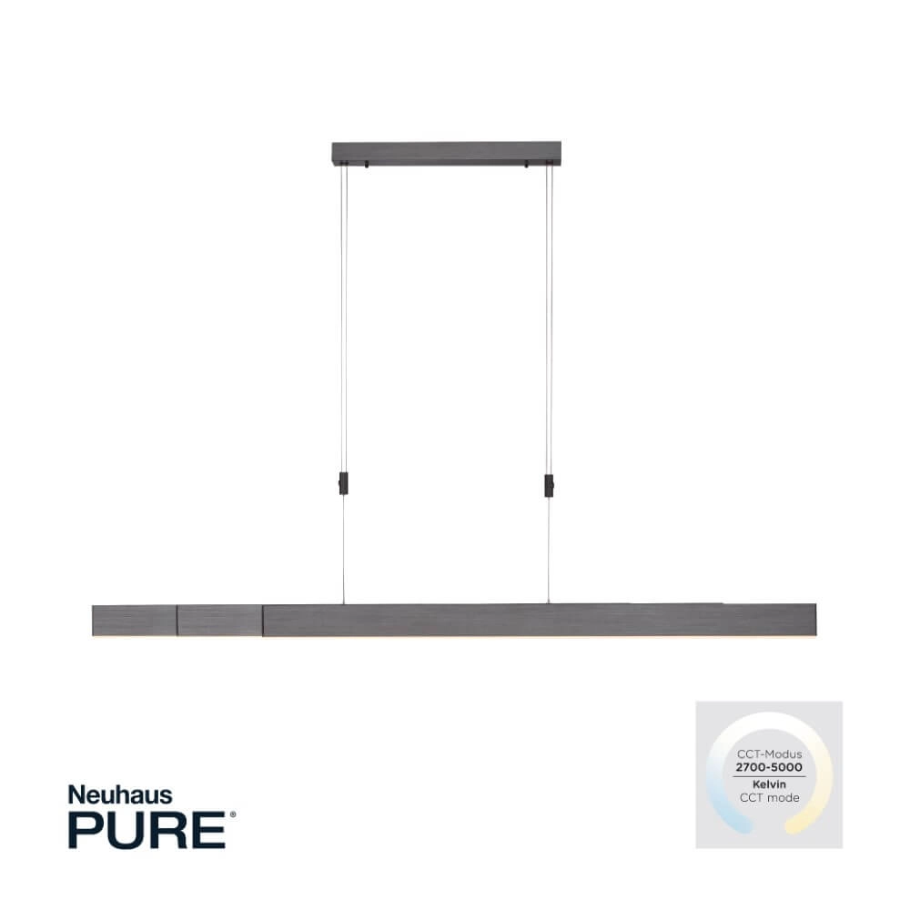 Lampe suspendue LED Pure-Moto anthracite brossé Paul Neuhaus 4012248363751