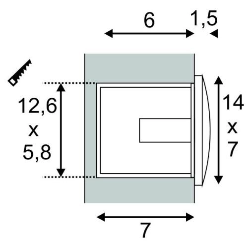 Lampe à LED intégrée Downunder Out M pour l'extérieur SLV 4024163148115