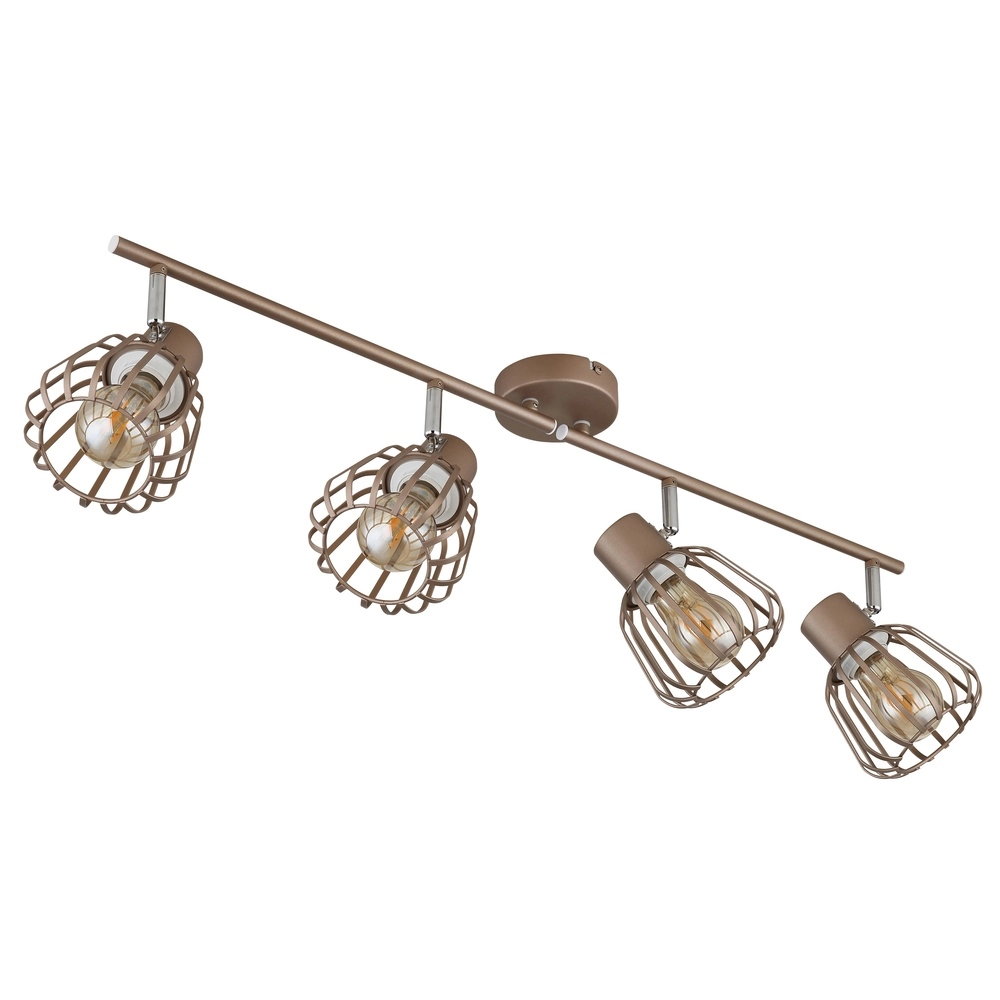 Lampe de plafond Olin Café marron 4 clairs Globo 9007371592579