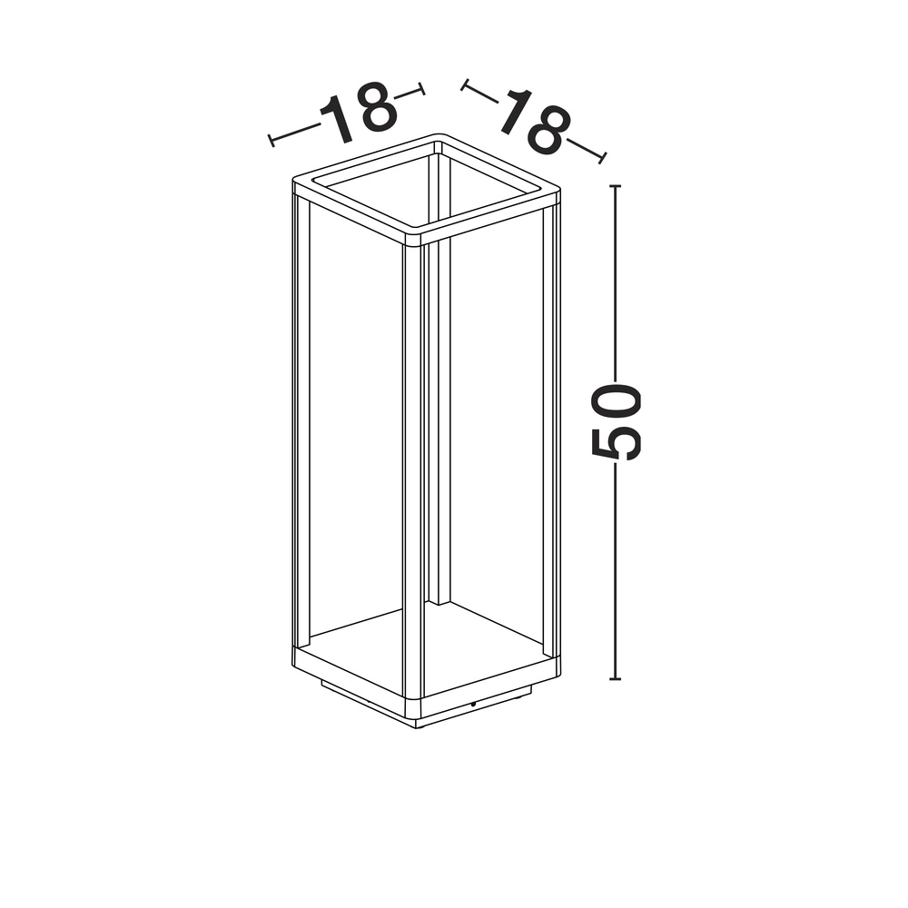 Lampe de jardin Akmi Motif rectangle Lyora 5212017449306