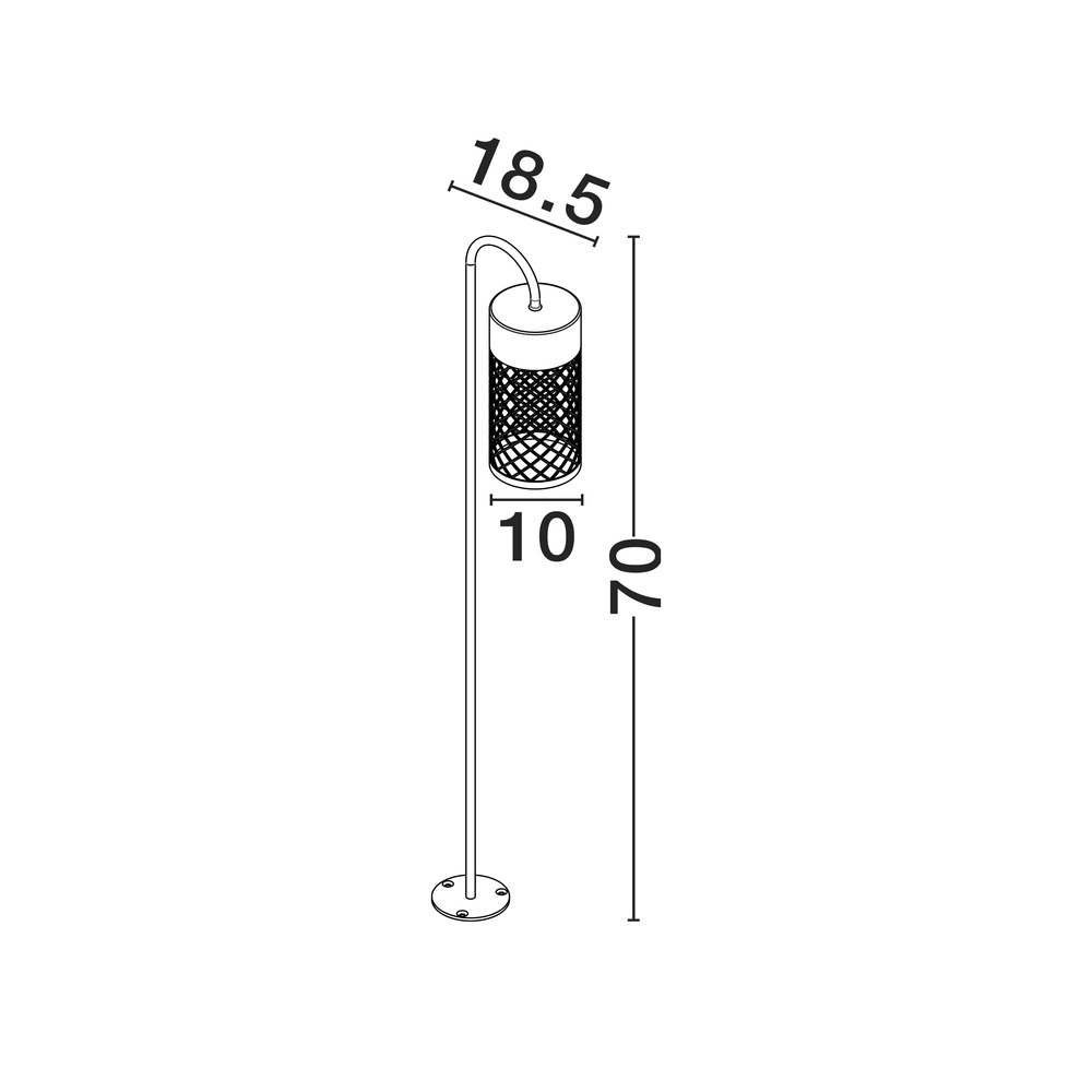 Lampe de jardin Motley 100cm brun rouille Lyora 5212017465221