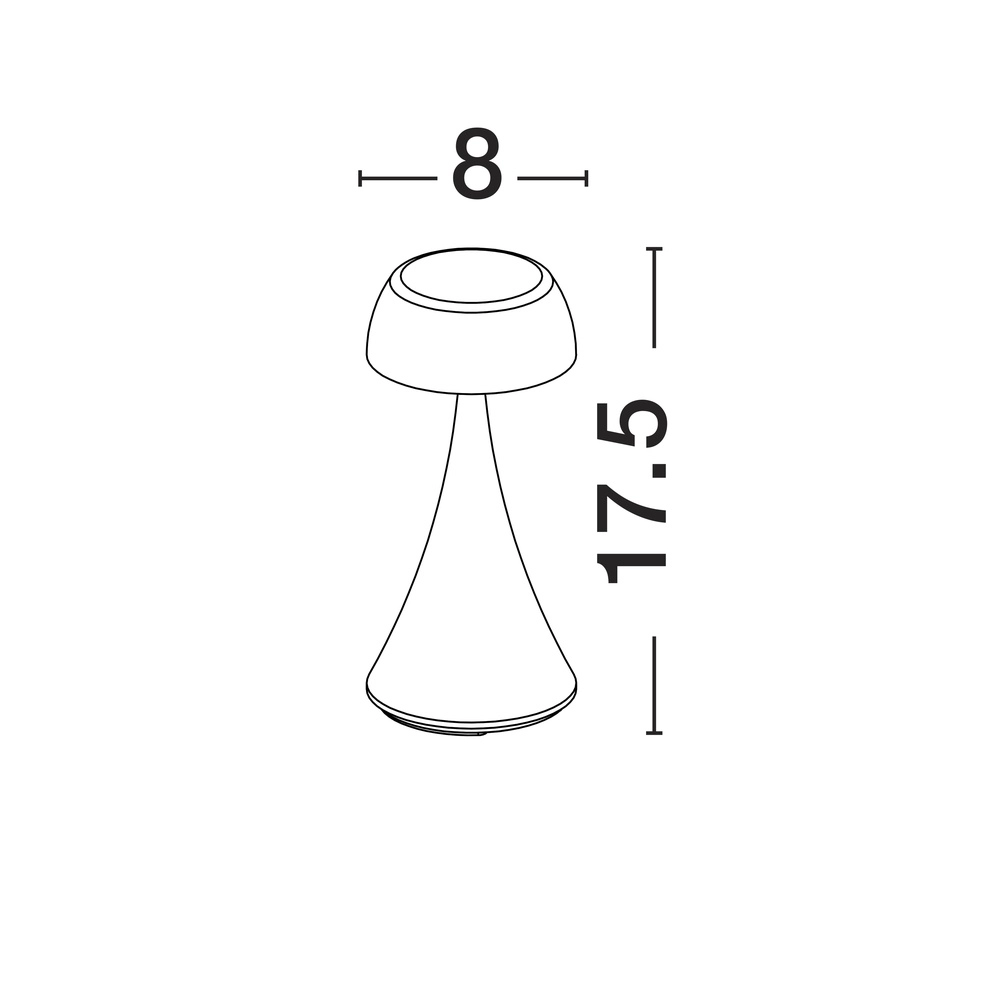 Lampe de table Ycro anthracite rechargeable par USB Lyora 5212017476975