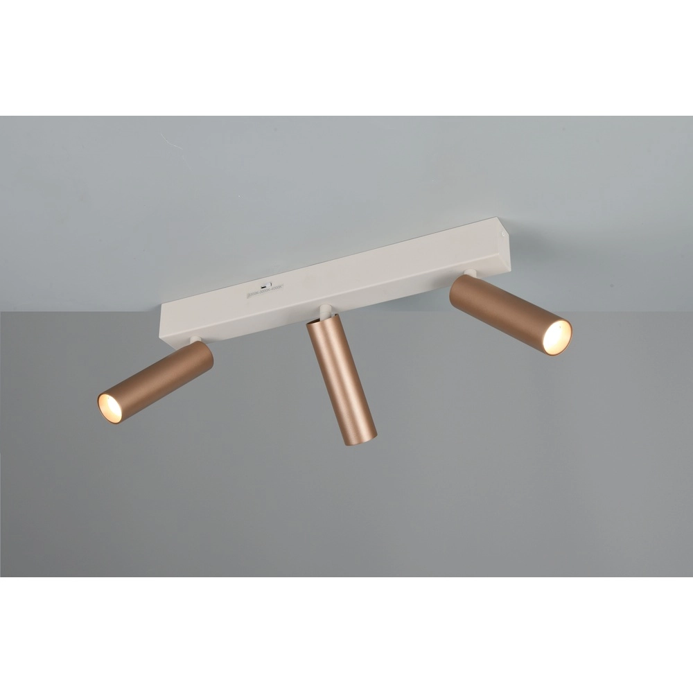 Spot apparent à 3 lumières Ambala Brun moka Trio 4017807656091