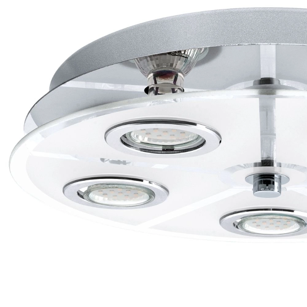 LED plafonnier Cabo Round 5x3w - 3000K - 35cm chromé Eglo 9002759309336