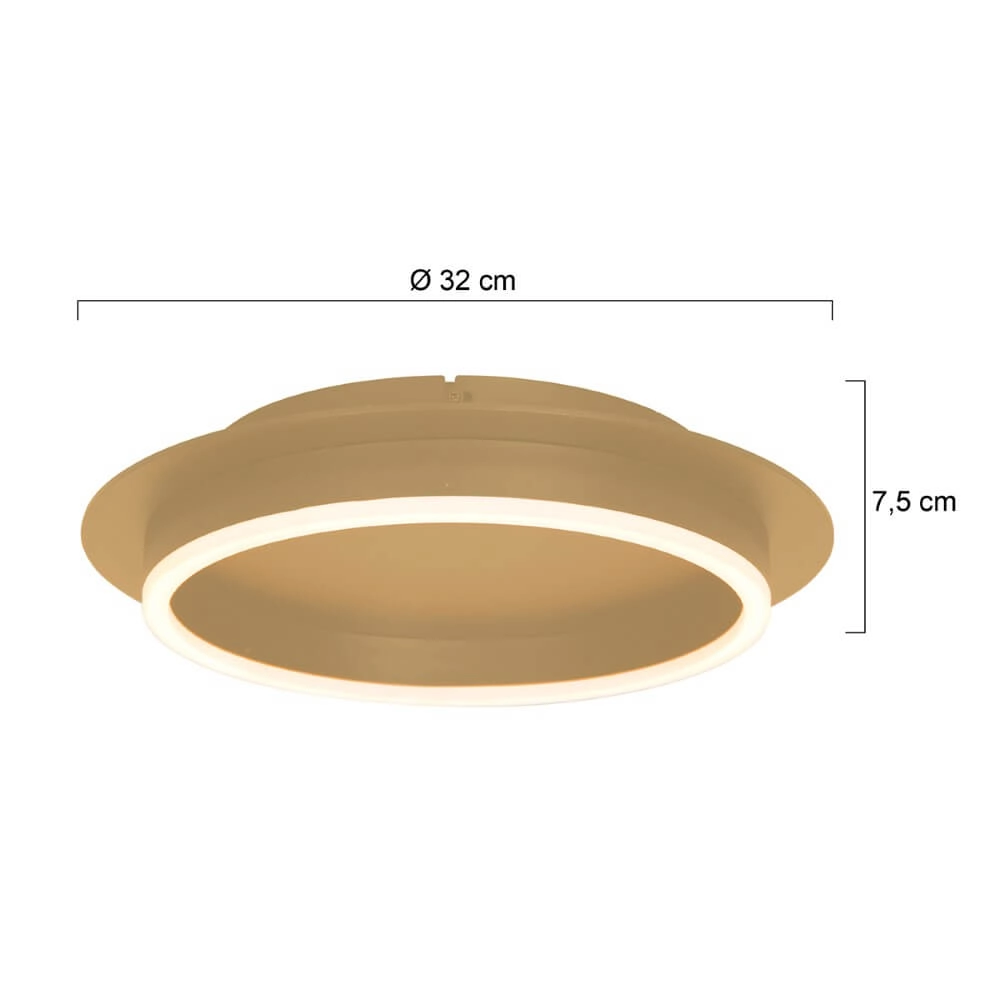 Plafonnier LED moderne Ringlux or - Ø 32cm Steinhauer 8712746170580