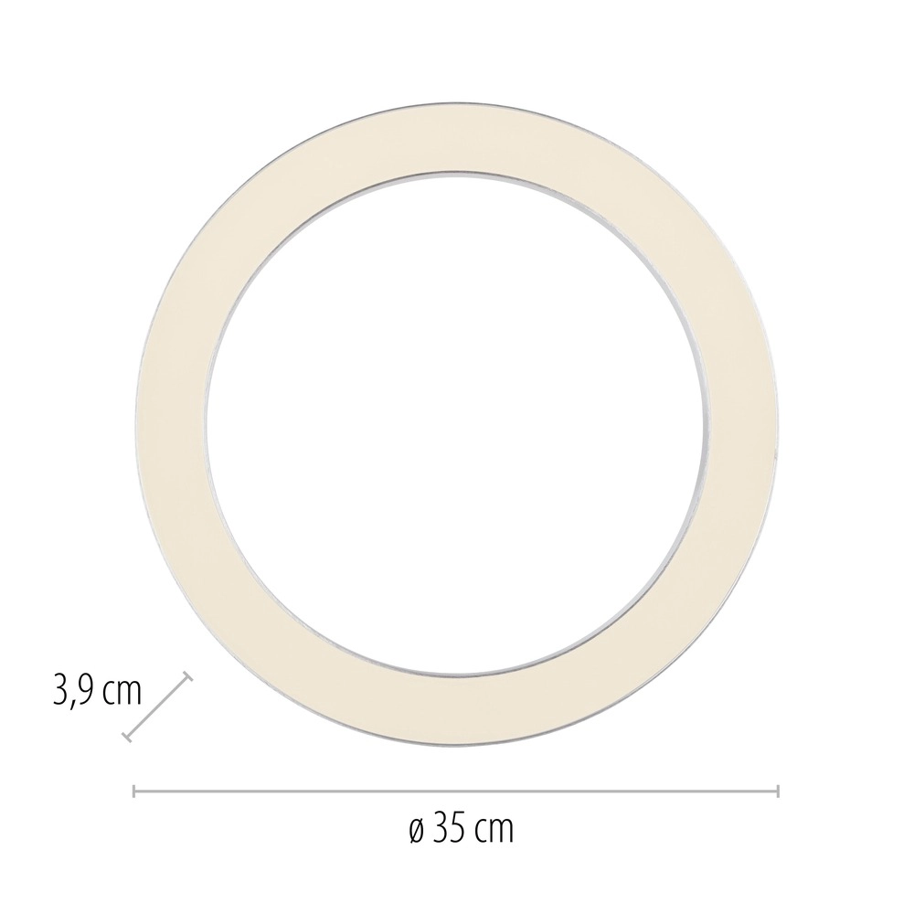 Lampe de plafond LED élégante Pure Lines Round Ø 35 cm - losange Paul Neuhaus 4012248395233